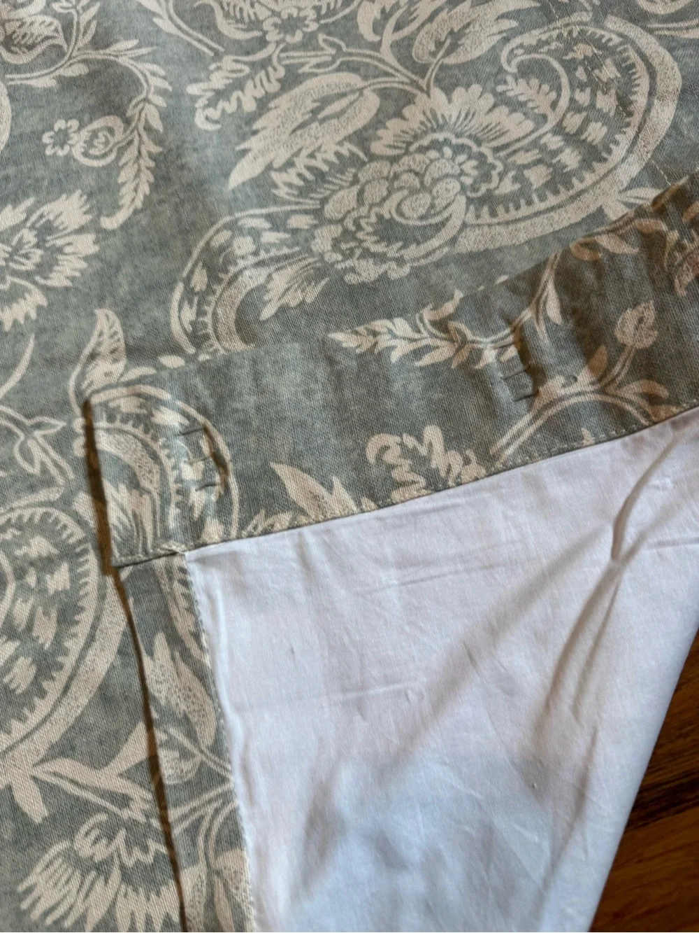 Set Pottery Barn Alessandra Scroll Drapes 50 x 84 Sage Green Pair Lined Blackout